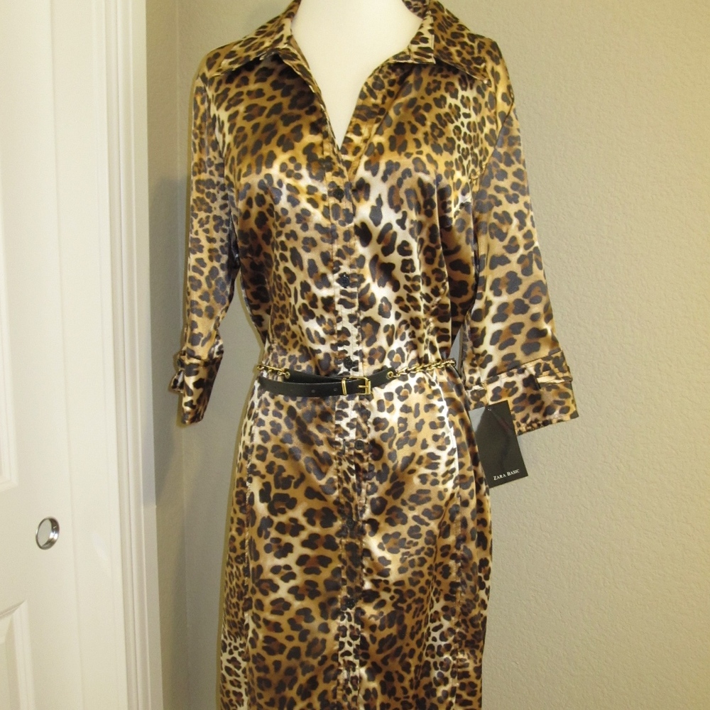 Zara Cheetah Print Cocktail Dress